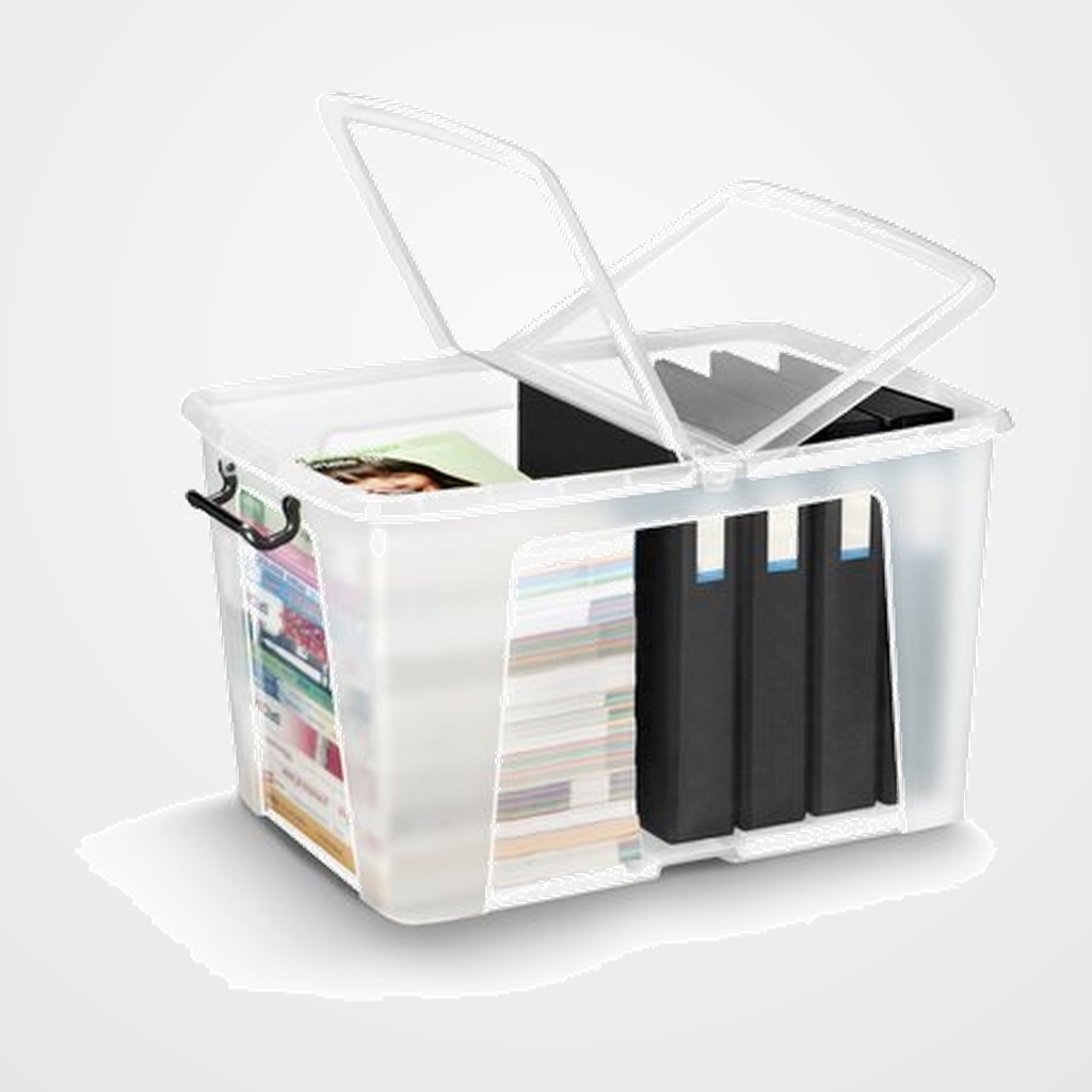 [29701207] CAJA ALMACENAMIENTO STRATA BY CEP HW686 65 LITROS APILABLE CRISTAL