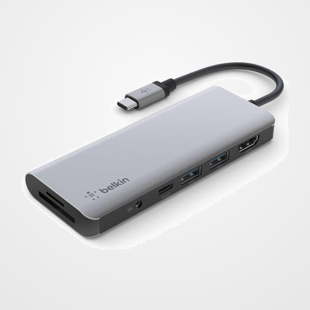 [42501564] ADAPTADOR BELKIN USB-C A SD, MICROSD, AUDIO, 2 X USB, HDMI, USB-C CARGA 100W