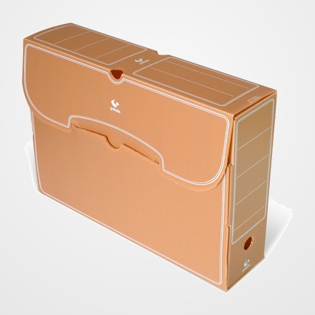 CAJA ARCHIVO DEFINITIVO PP GRAFOPLAS Fº PROL. 108mm MARRON