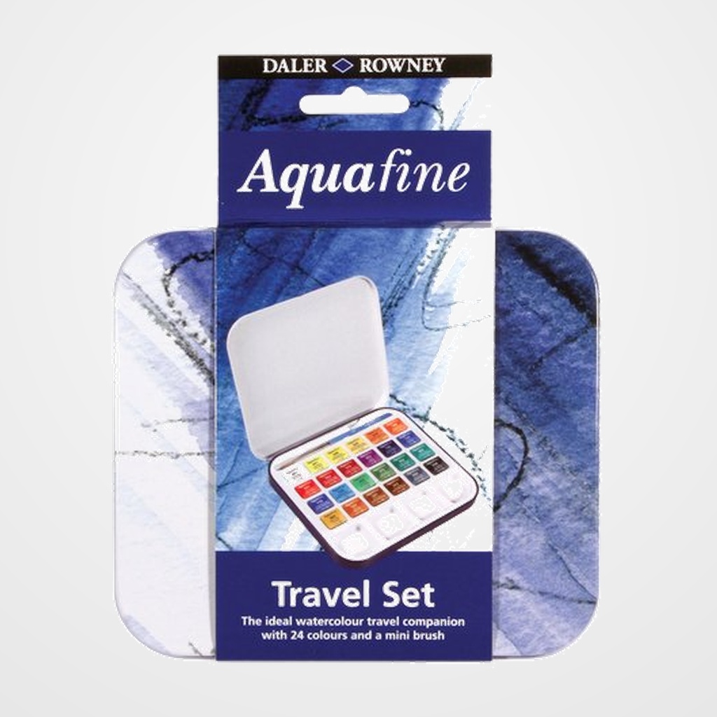 ACUARELAS DALER ROWNEY AQUAFINE ESTUCHE de 24 (Incluye pincel y paleta)