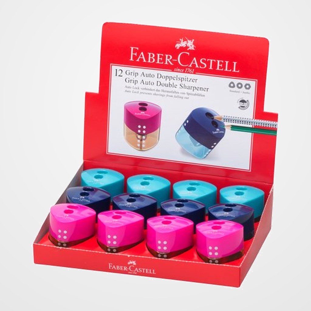 AFILALAPIZ FABER-CASTELL 2 USOS CON DEPOSITO CAJA DE 12