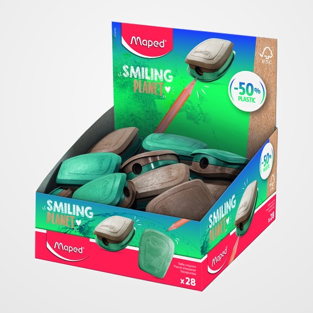 AFILALAPIZ MAPED SMILING PLANET CON DEPOSITO 1 USO EXPOSITOR DE 28