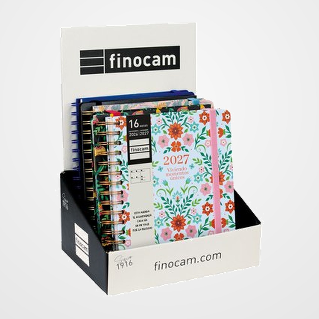 AGENDA ANUAL (2026-27) FINOCAM 16 MESES VITAE+TEMPUS SURTIDO EXPOSITOR de 5