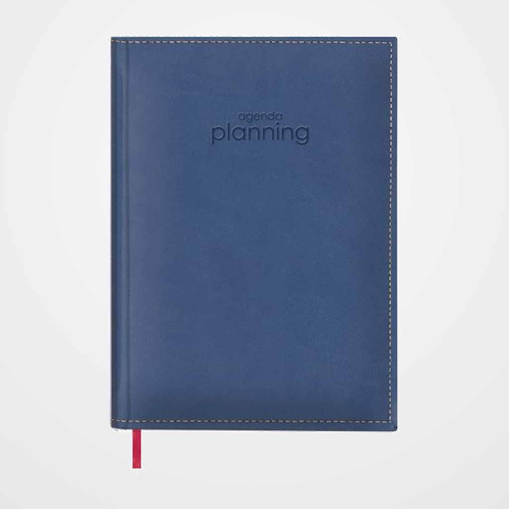 AGENDA DOHE LIBRO DE RESERVAS PERPETUO COSIDO tapa ACOLCHADA POLIPIEL 210x290 D/D AZUL