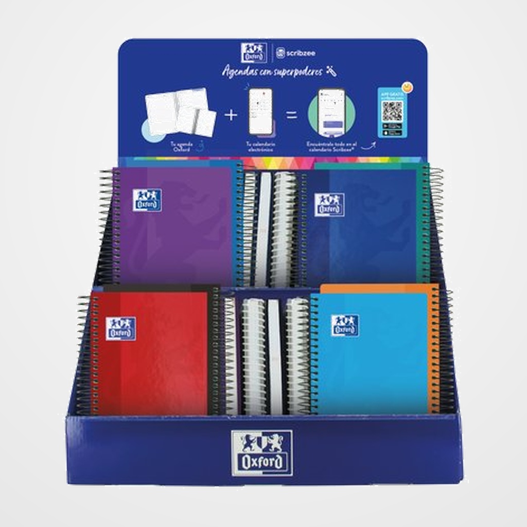 AGENDA ESCOLAR (2026-27) OXFORD CATALAN SURTIDO EXPOSITOR de 38 12x 400207948 SCHOOL t.EXTRA 8º D/P 7x  400207949 SCHOOL t.EXTRA 4º S/V 12x 400207983 SCHOOL t.PP 8º D/P 7x  400207984 SCHOOL t.PP 4º S/V
