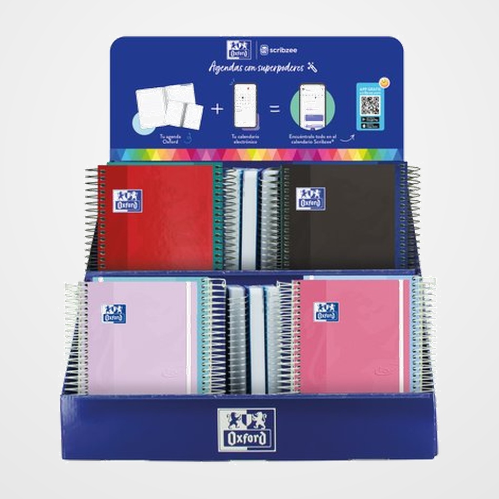 AGENDA ESCOLAR (2026-27) OXFORD SURTIDO BASICOS EXPOSITOR de 36 4x 400207945 SCHOOL t.EXTRA 8º D/P 4x 400207946 SCHOOL t.EXTRA 8º S/V 4x 400207947 SCHOOL t.EXTRA 4º S/V 4x 400207981 SCHOOL t.PP 8º D/P 4x 400207982 SCHOOL t.PP 4º S/V 4x 400207986 TOUCH PASTEL t.EXTRA 8º D/P 4x 400207987 TOUCH PASTEL t.EXTRA 8º S/V 4x 400207988 TOUCH PASTEL t.EXTRA 4º S/V 4x 400207989 TOUCH PASTEL t.EXTRA 4º D/P