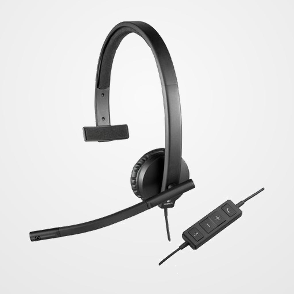 AURICULARES LOGITECH H570e CON MICROFONO ALAMBRICO MONOAURAL NEGRO
