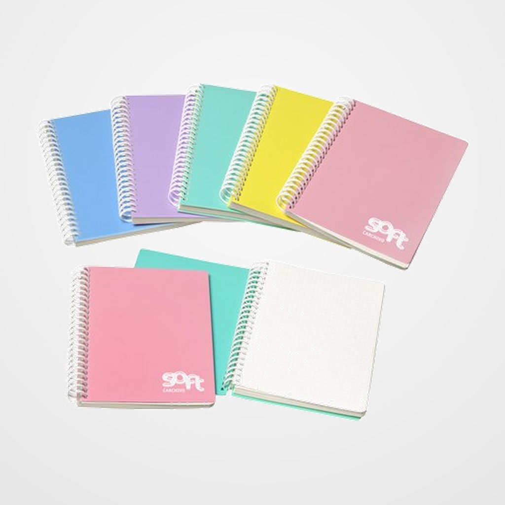 BLOC CARCHIVO SOFT tapa PP 80h 90gr SURTIDO EXPOSITOR de 14 7x BLOC A5 7x BLOC 11x16