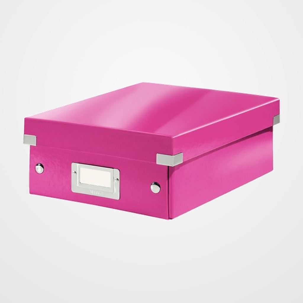 CAJA PARA ALMACENAMIENTO LEITZ CLICK&STORE ORGANIZADORA PEQUEÑA 220x100x285 mm FUCSIA