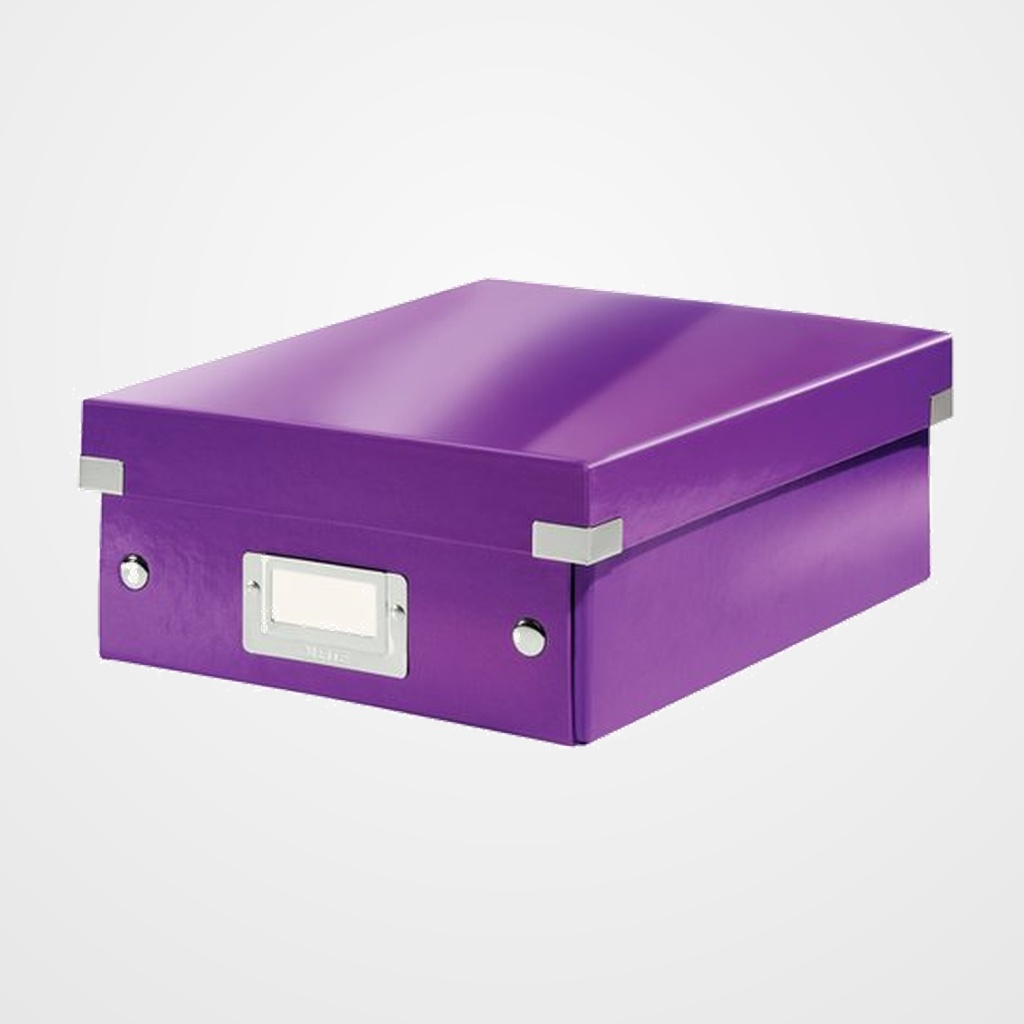 CAJA PARA ALMACENAMIENTO LEITZ CLICK&STORE ORGANIZADORA PEQUEÑA 220x100x285 mm VIOLETA