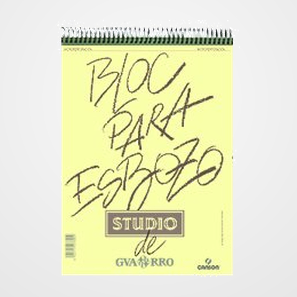 BLOC DE DIBUJO GUARRO-CANSON ESBOZO STUDIO CON ESPIRAL TECNICAS SECAS A6 90g 50h