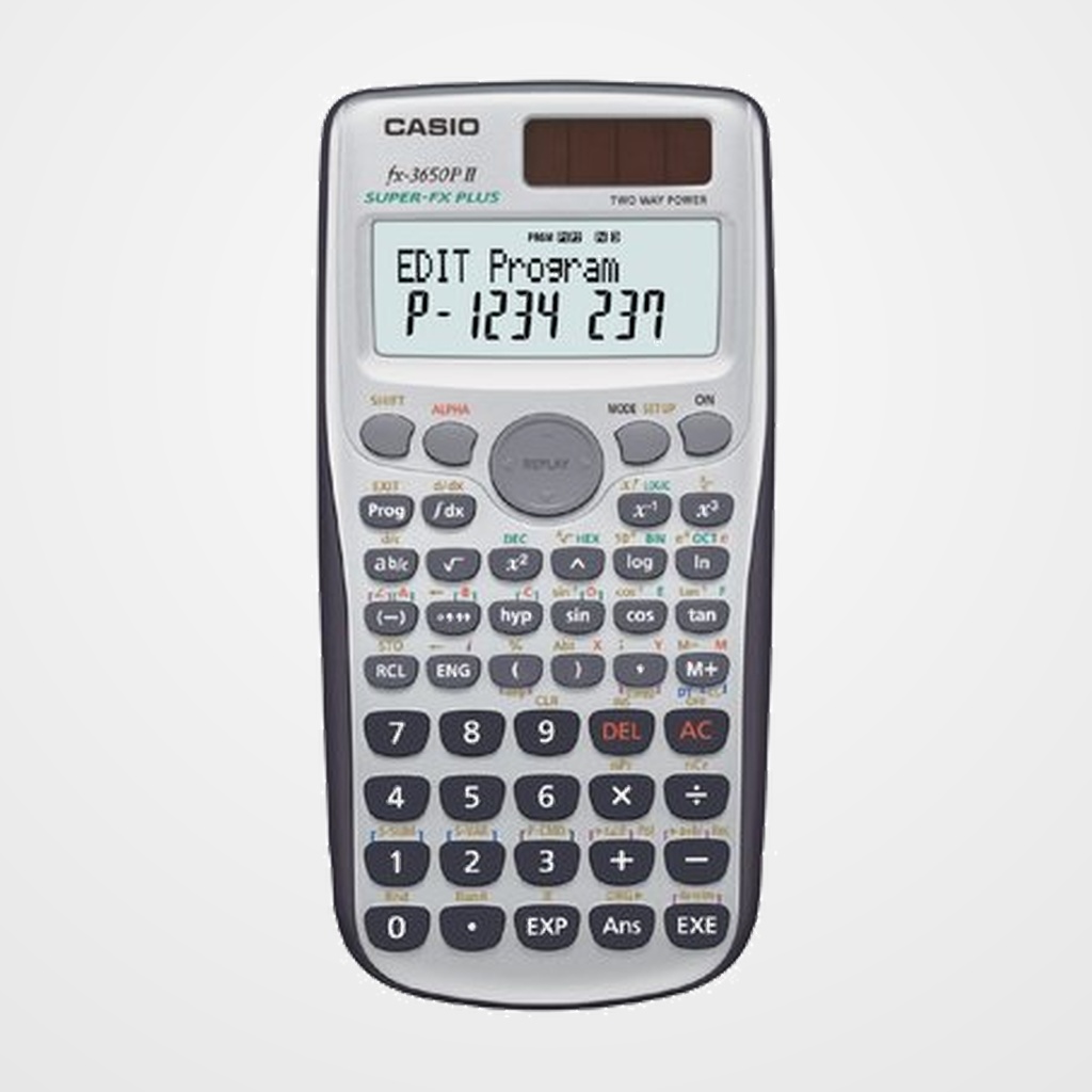 CALCULADORA CIENTIFICA CASIO 10+2 DIGITOS FX-3650 P (2 líneas) PROGRAMABLE