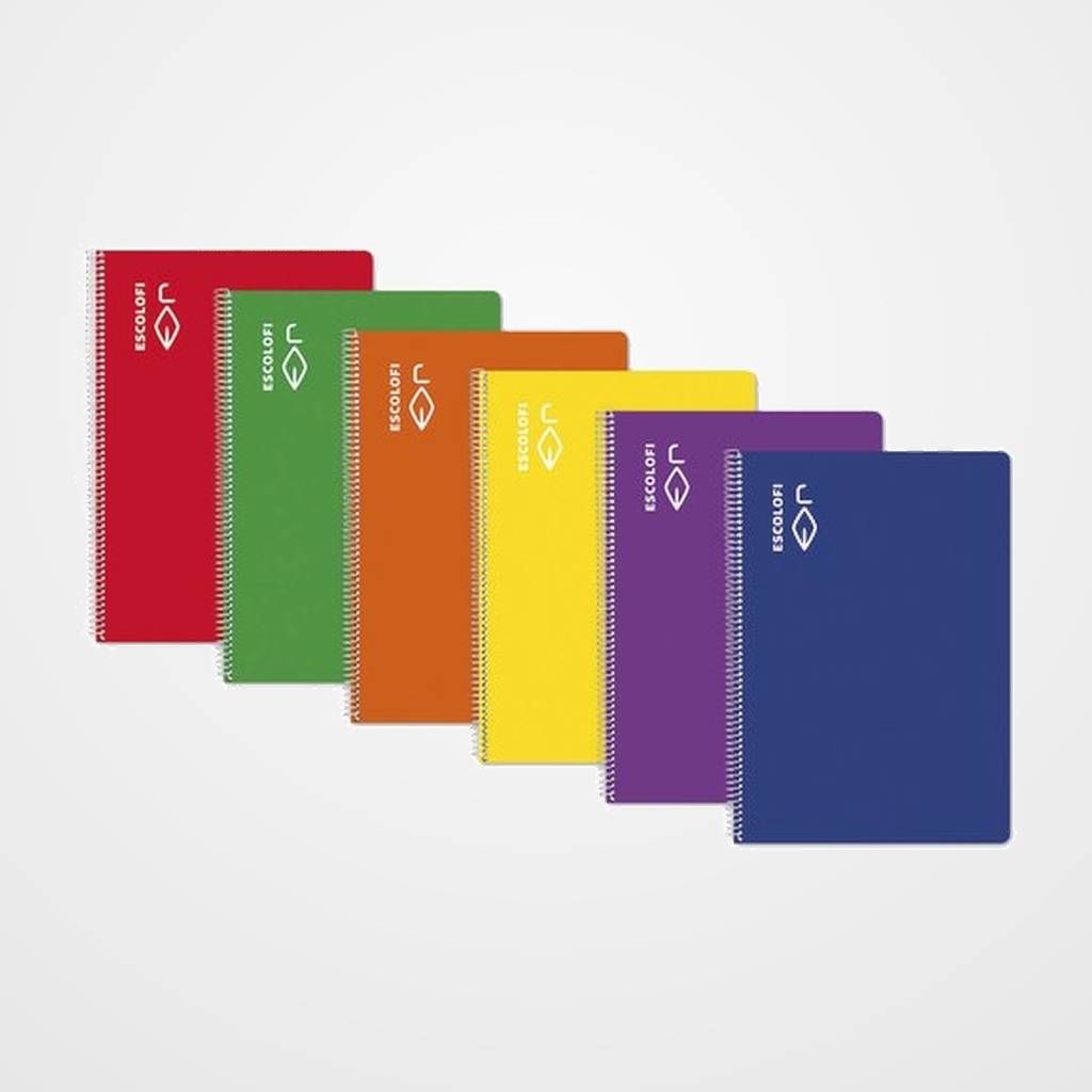 BLOC ESCOLOFI tapa DURA 4º 50h MONTESSORI PAUTA 5 C/MARGEN ROJO