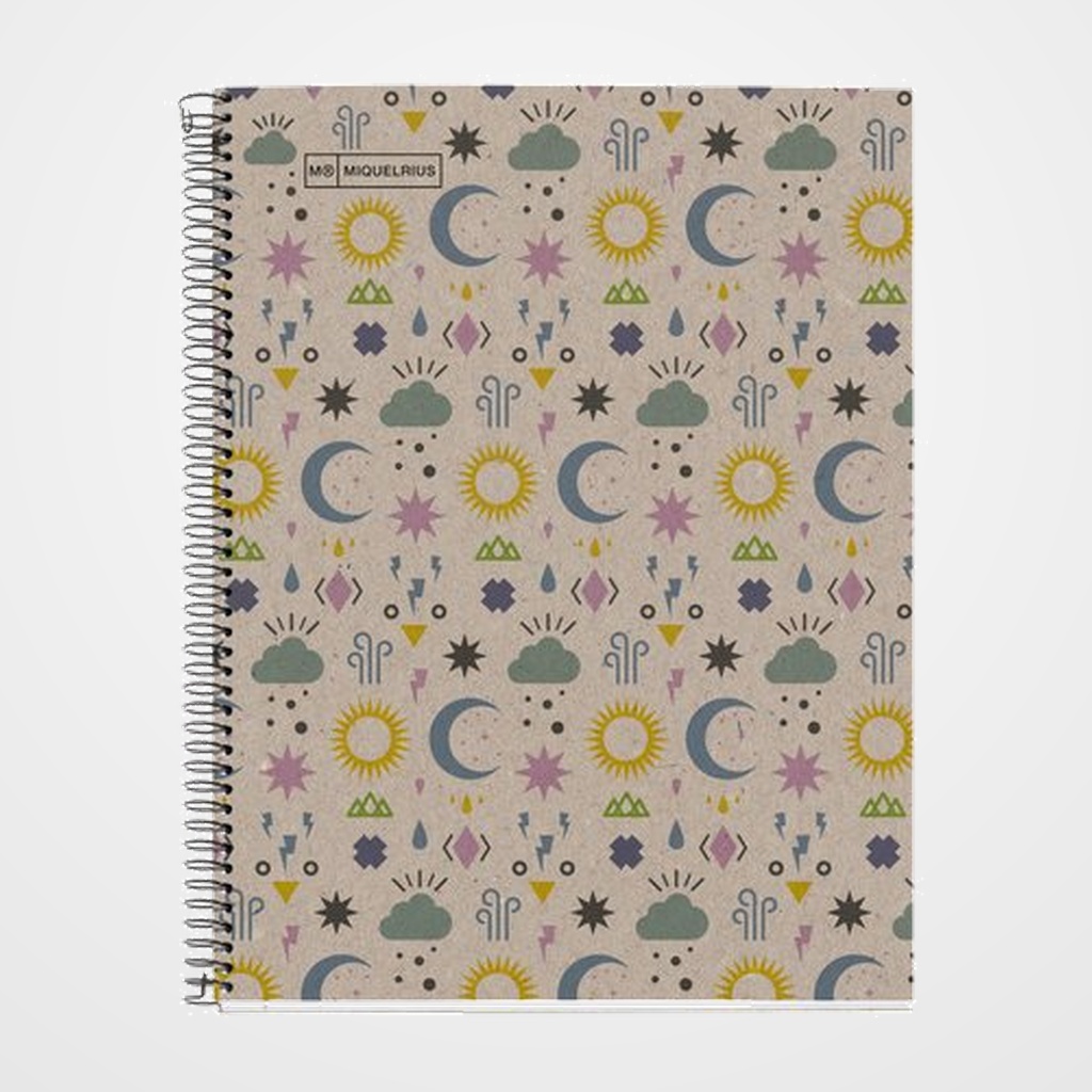 BLOC MIQUELRIUS ECO DESIGN NOTEBOOK 1 micro.tapa DURA A4 80h 80g CUADRIC.5x5 ECOMYSTIC