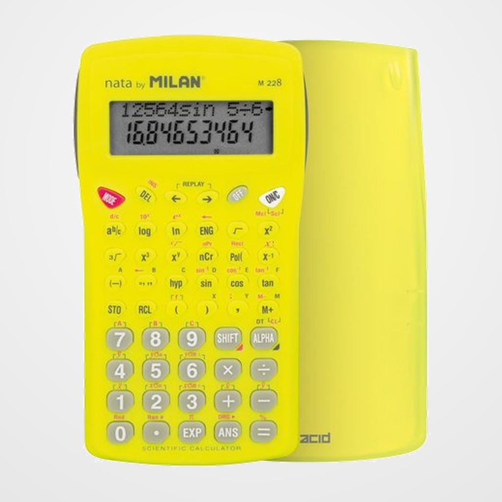 CALCULADORA CIENTIFICA MILAN 10+2 DIGITOS M228 ACID AMARILLA