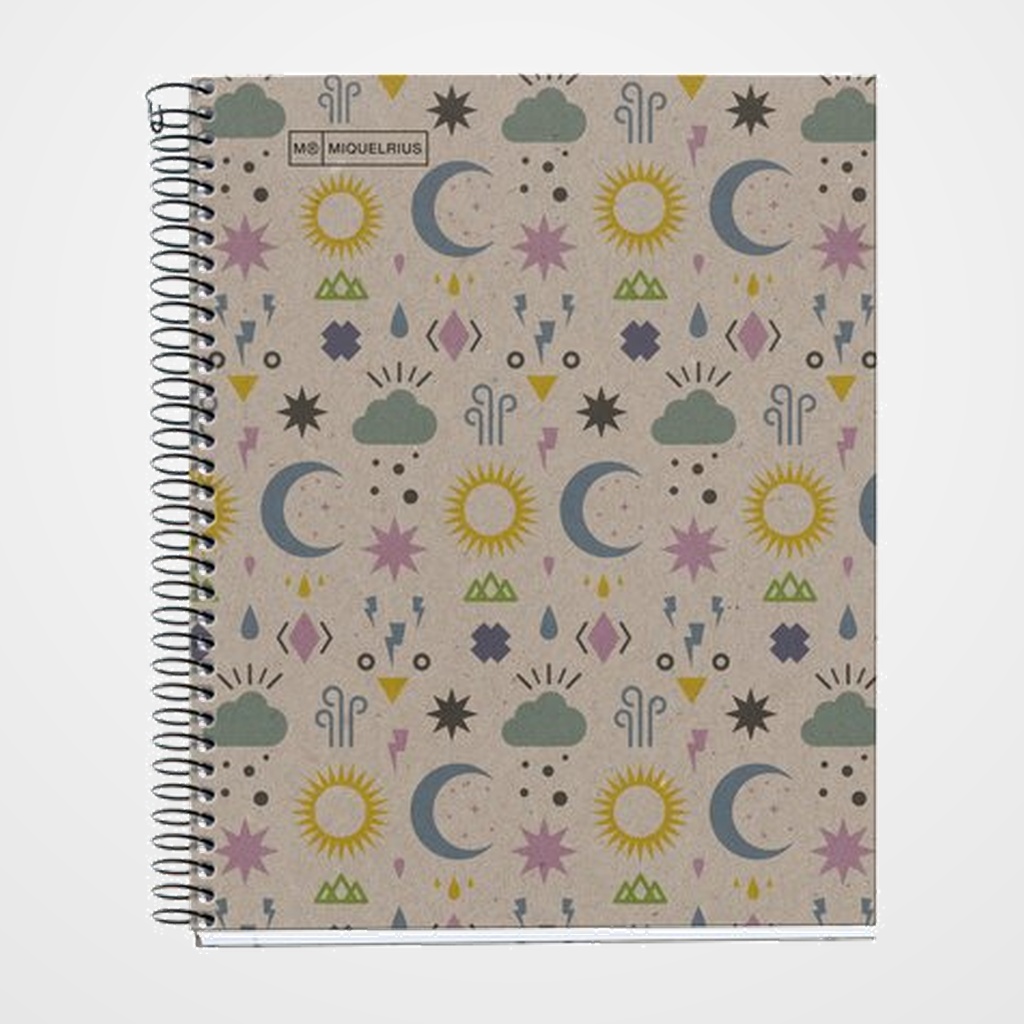BLOC MIQUELRIUS ECO DESIGN NOTEBOOK 1 micro.tapa DURA A5 80h 80g CUADRIC.5x5 ECOMYSTIC