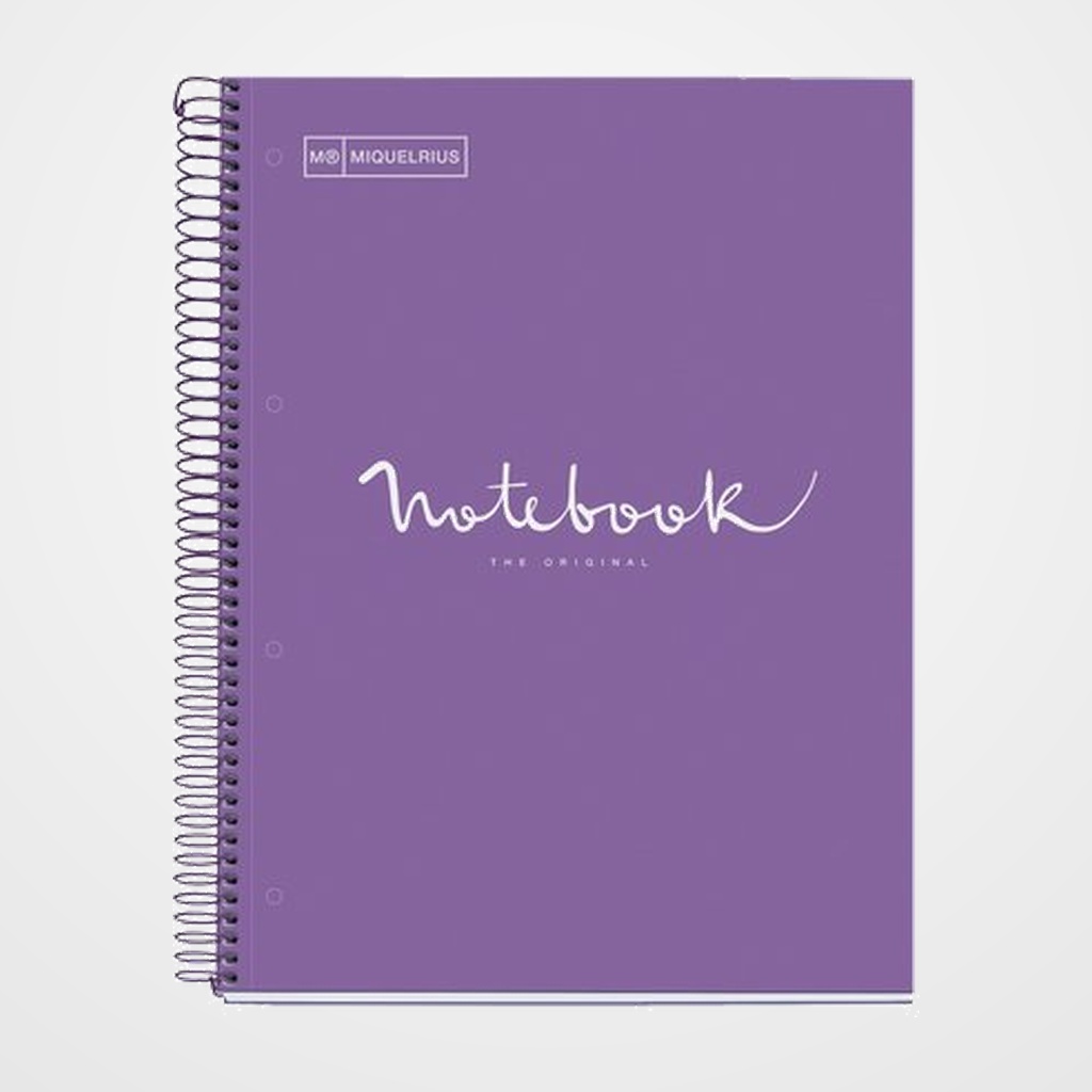 BLOC MIQUELRIUS EMOTIONS NOTEBOOK 1 micro.tapa EXTRA A4 80h 90g CUADRIC.5x5 PURPURA