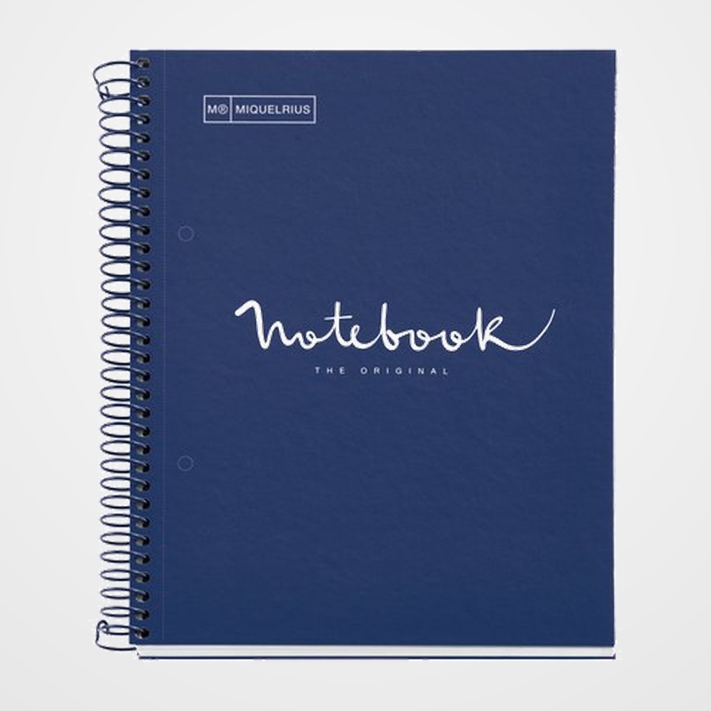 BLOC MIQUELRIUS EMOTIONS NOTEBOOK 1 micro.tapa EXTRA A5 80h 90g CUADRIC.5x5 AZUL MARINO