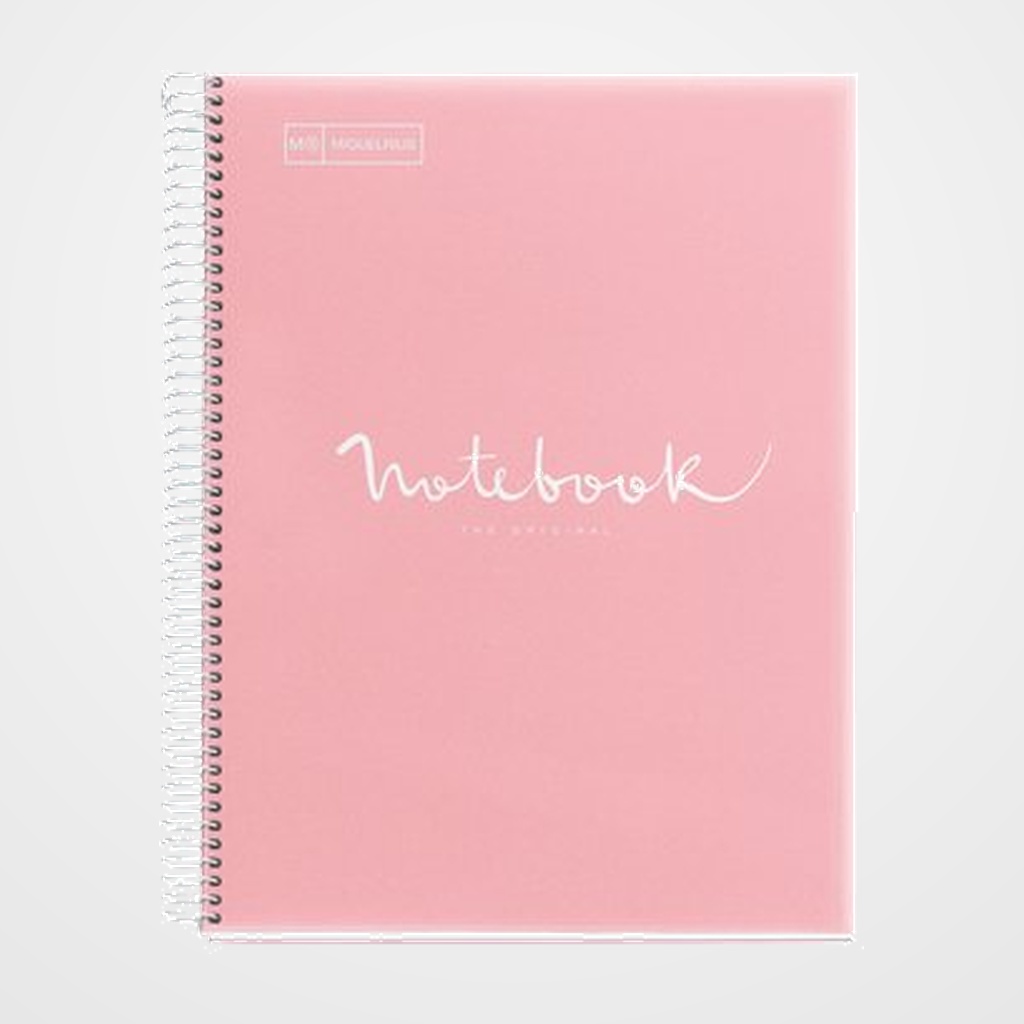 BLOC MIQUELRIUS EMOTIONS NOTEBOOK 1 micro.tapa PP A4 80h 90g CUADRIC.5x5 ROSA
