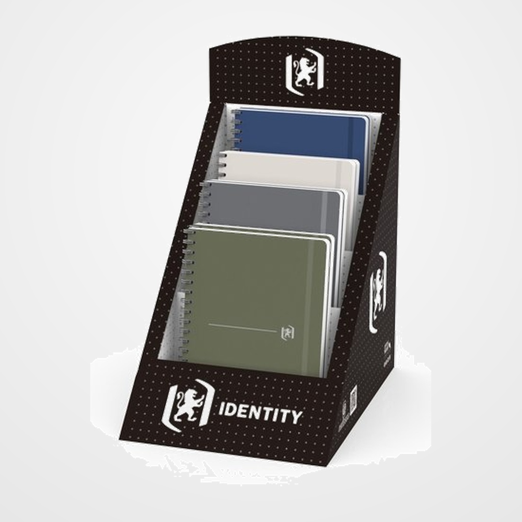 BLOC OXFORD IDENTITY EXECUTIVE micro.tapa EXTRA B5 96h DOTS SURTIDO EXPOSITOR DE 8