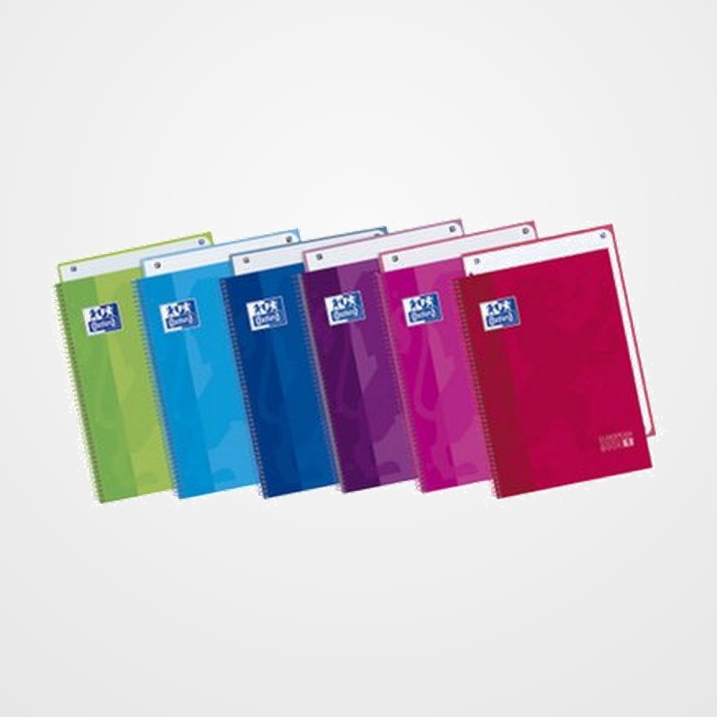 BLOC OXFORD SCHOOL EU.BOOK 1 micro.tapa EXTRA A4+  80h CUADRIC.5x5 90g COL.SUR.(6)