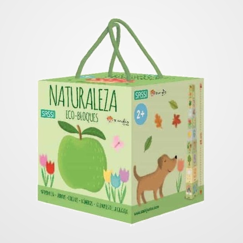 BLOQUES Y LIBRO SASSI MANOLITO BOOKS LA NATURALESA - CATALAN 10 PIEZAS (+2 años)
