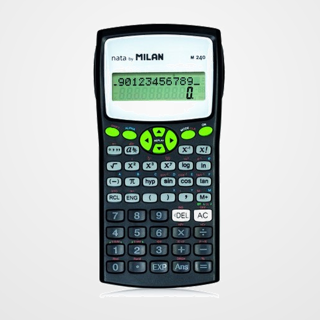 CALCULADORA CIENTIFICA MILAN 10+2 DIGITOS VERDE (2 líneas)