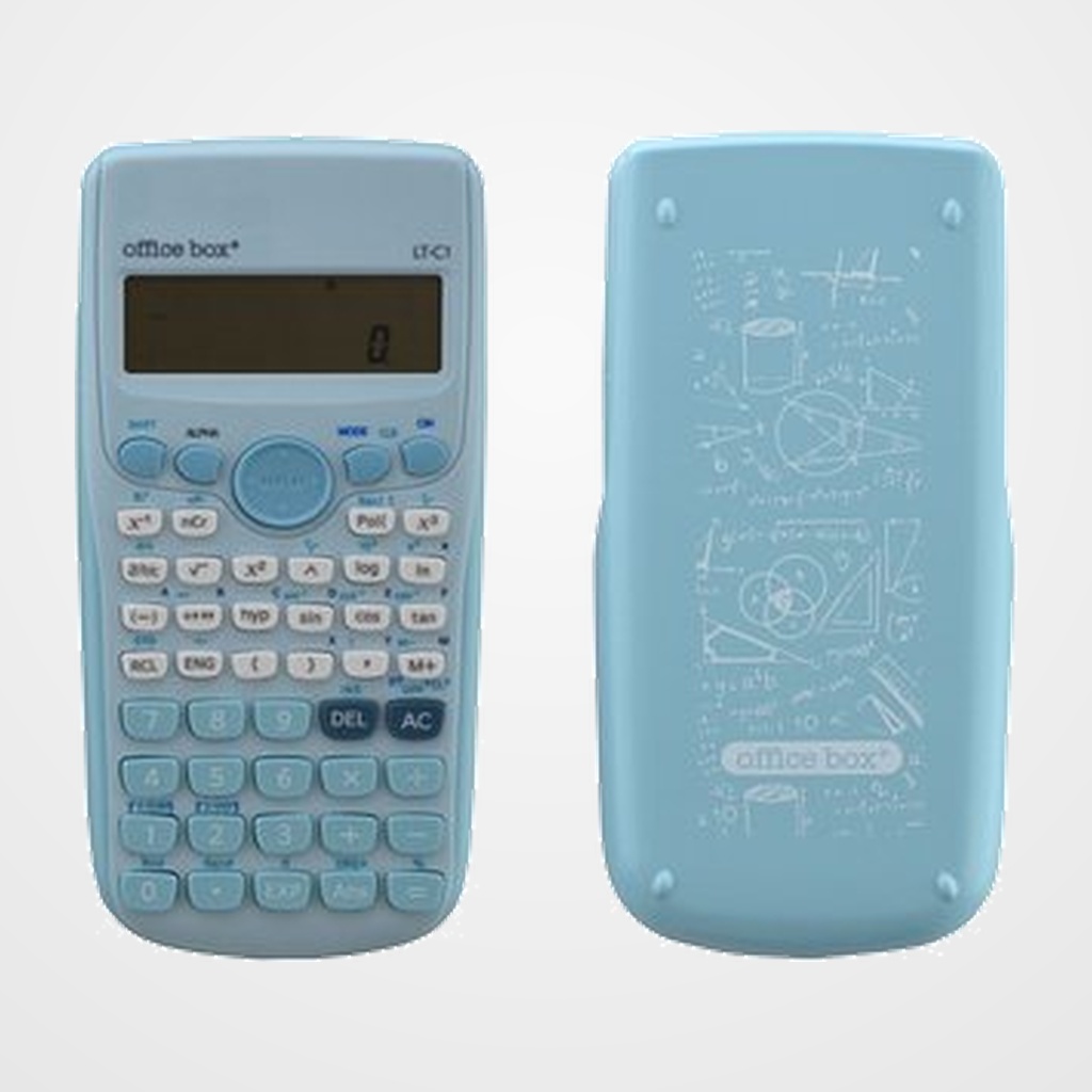 CALCULADORA CIENTIFICA OFFICE BOX 10+2 DIGITOS (2 líneas) AZUL