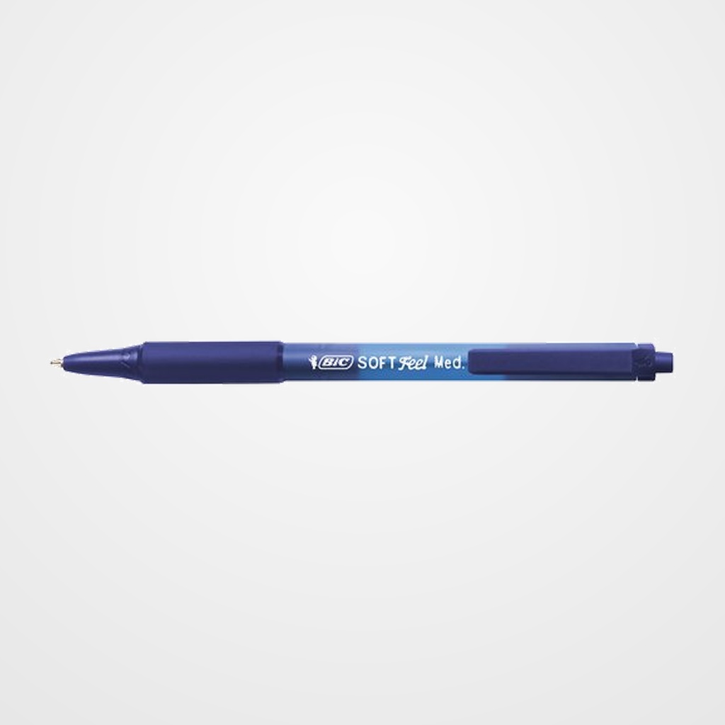 BOLIGRAFO BIC RETRACTIL SOFT FEEL GRIP AZUL