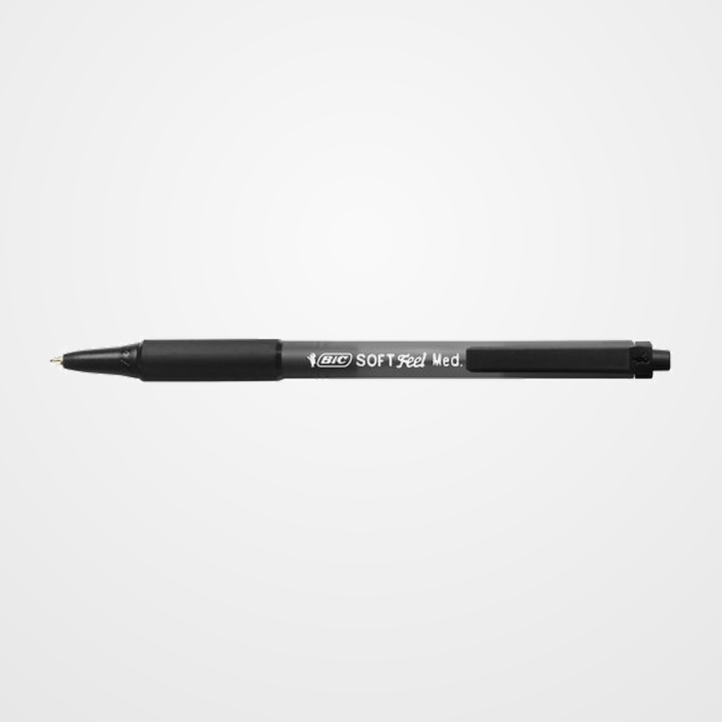 BOLIGRAFO BIC RETRACTIL SOFT FEEL GRIP NEGRO