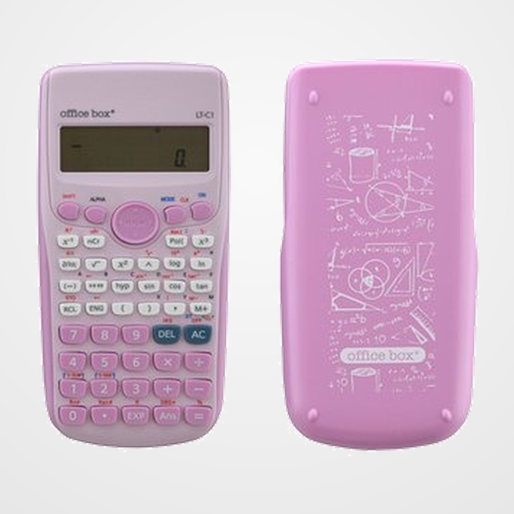CALCULADORA CIENTIFICA OFFICE BOX 10+2 DIGITOS (2 líneas) ROSA