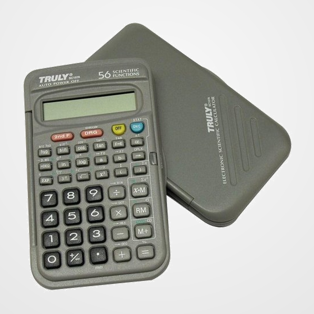 CALCULADORA CIENTIFICA TRULY 10+2 DIGITOS SC107A con TAPA (1 línea)