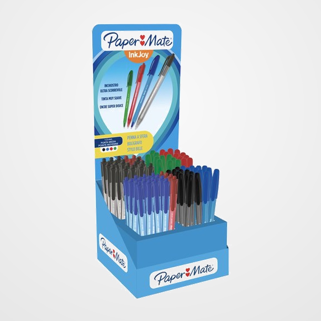 BOLIGRAFO PAPER MATE INKJOY 100 CAP/RT EXPOSITOR 300 UNIDADES