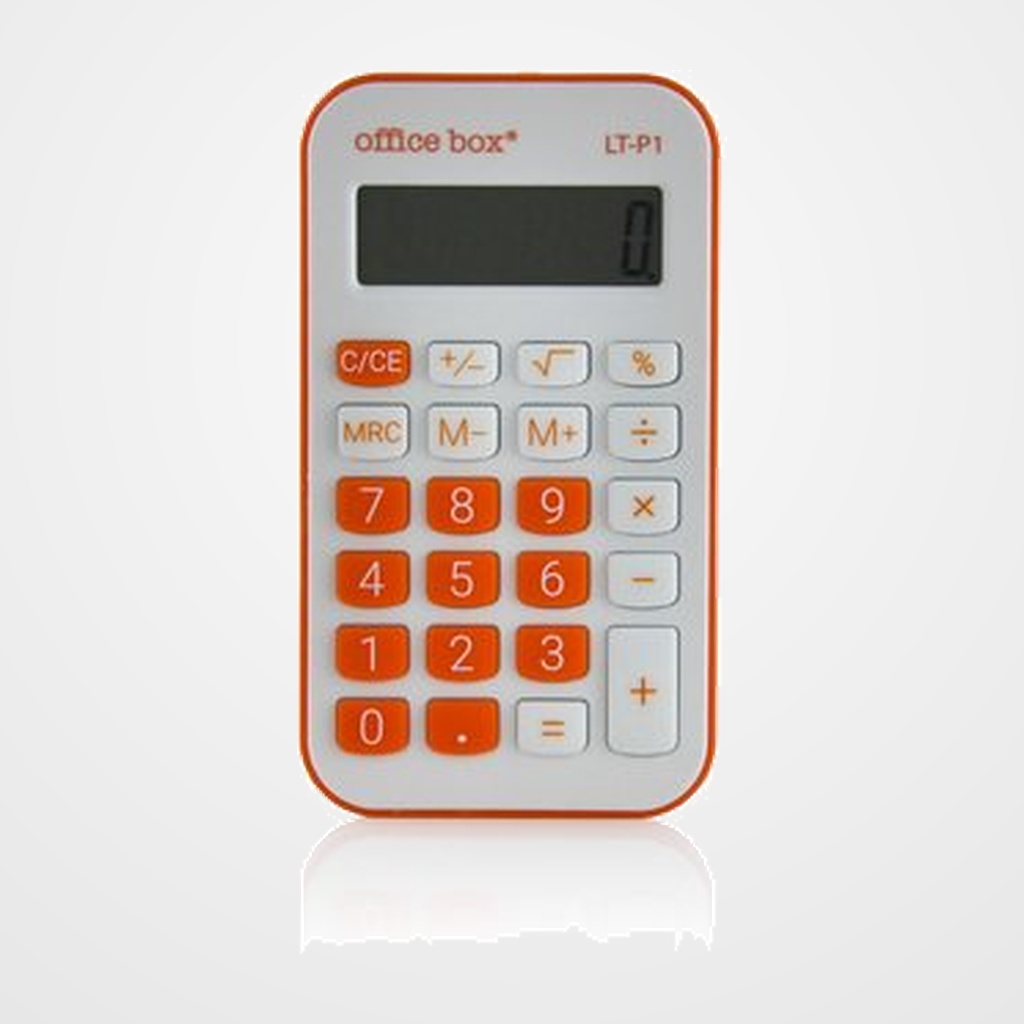 CALCULADORA de BOLSILLO OFFICE BOX 8 DIGITOS NARANJA