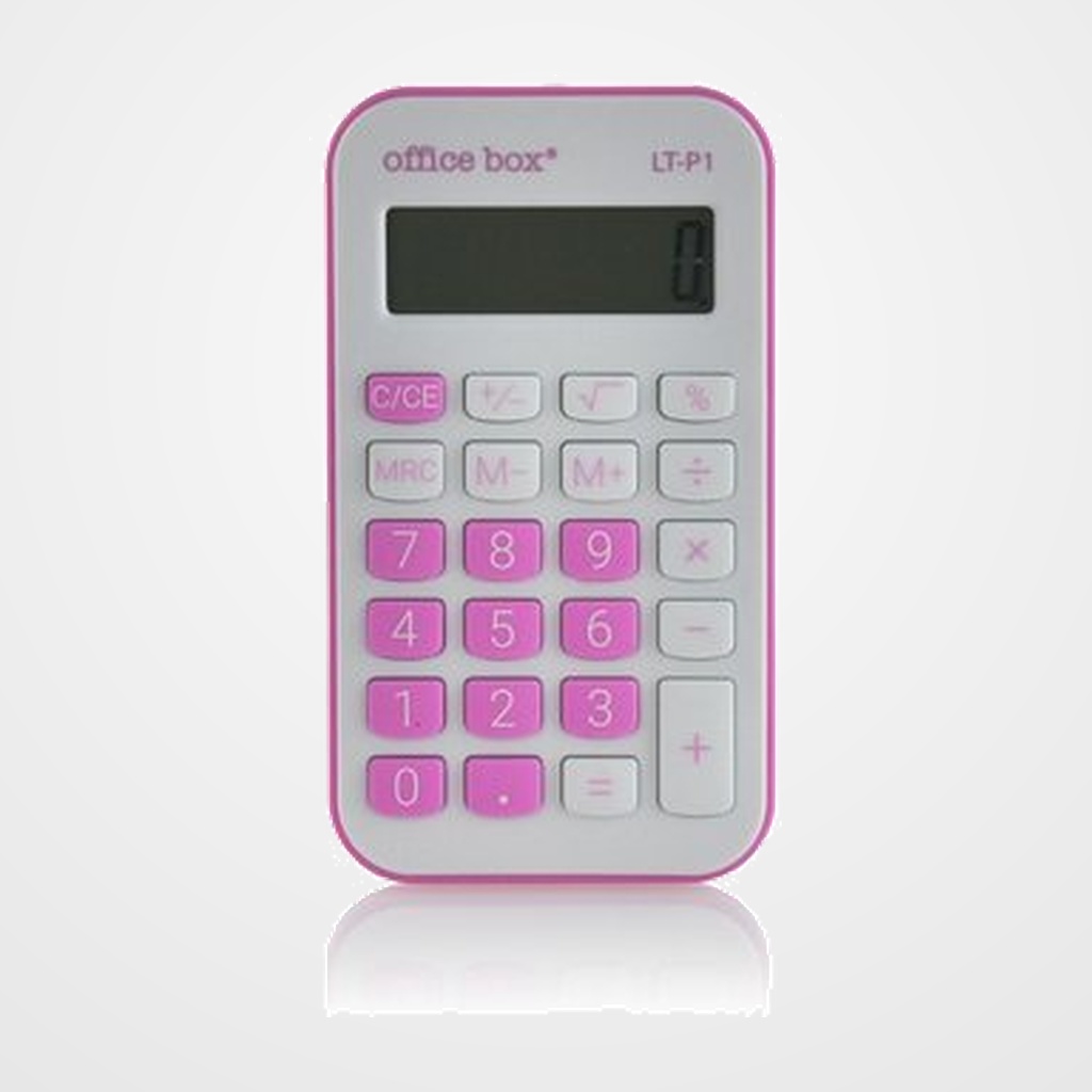 CALCULADORA de BOLSILLO OFFICE BOX 8 DIGITOS ROSA