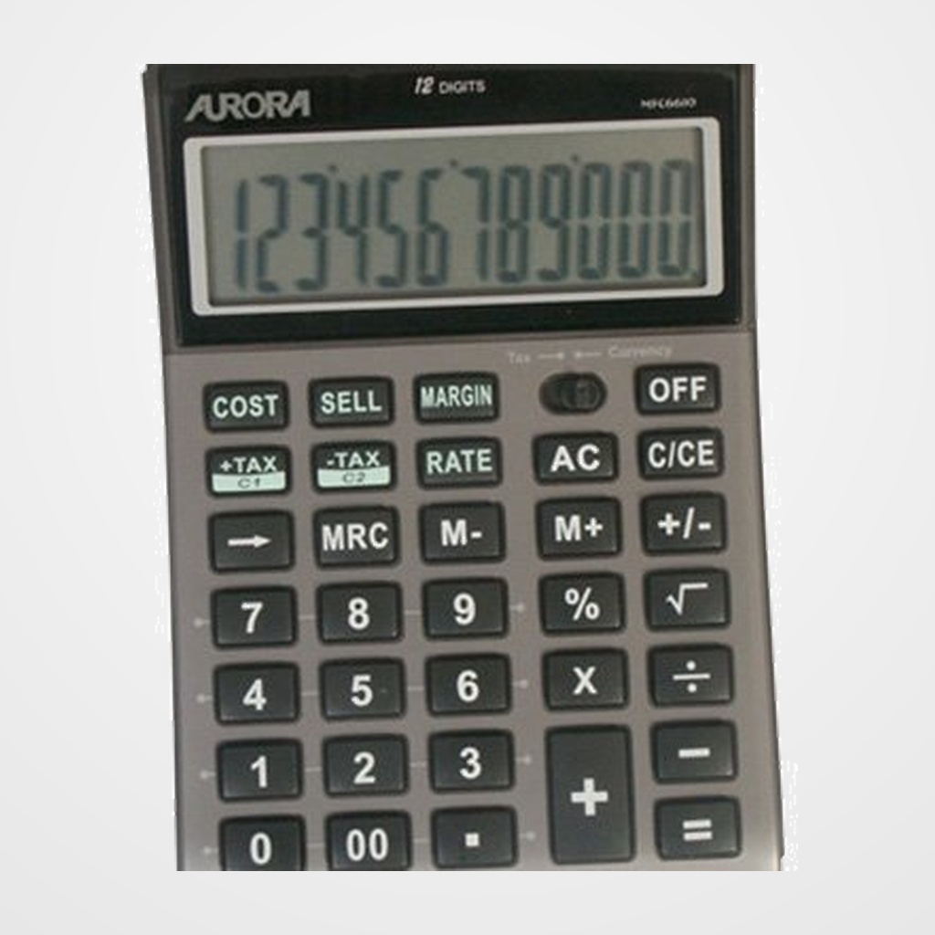 [15401273] CALCULADORA SOBREMESA AURORA 12 DIGITOS DT661
