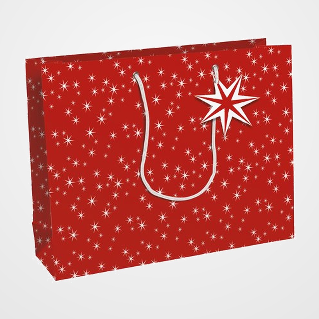 BOLSA de PAPEL CLAIREFONTAINE KRAFT DECORADO 37x27x12 cm COSI NAVIDAD PACK DE 6