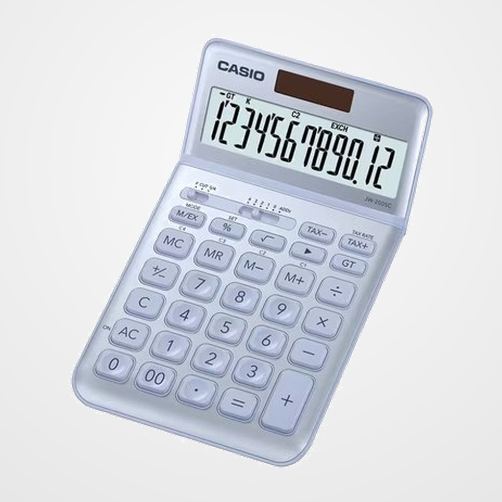 CALCULADORA SOBREMESA CASIO 12 DIGITOS JW-200SC AZUL