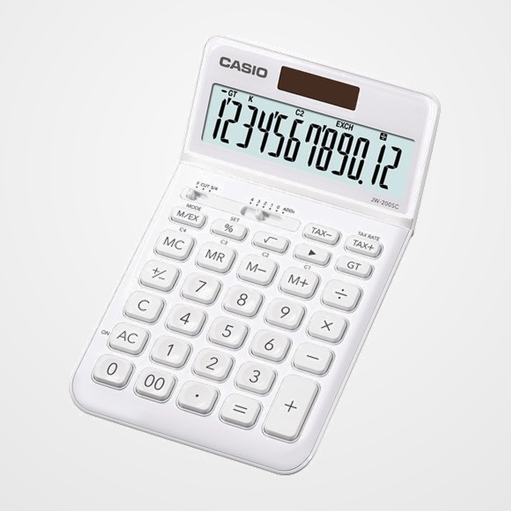CALCULADORA SOBREMESA CASIO 12 DIGITOS JW-200SC BLANCA