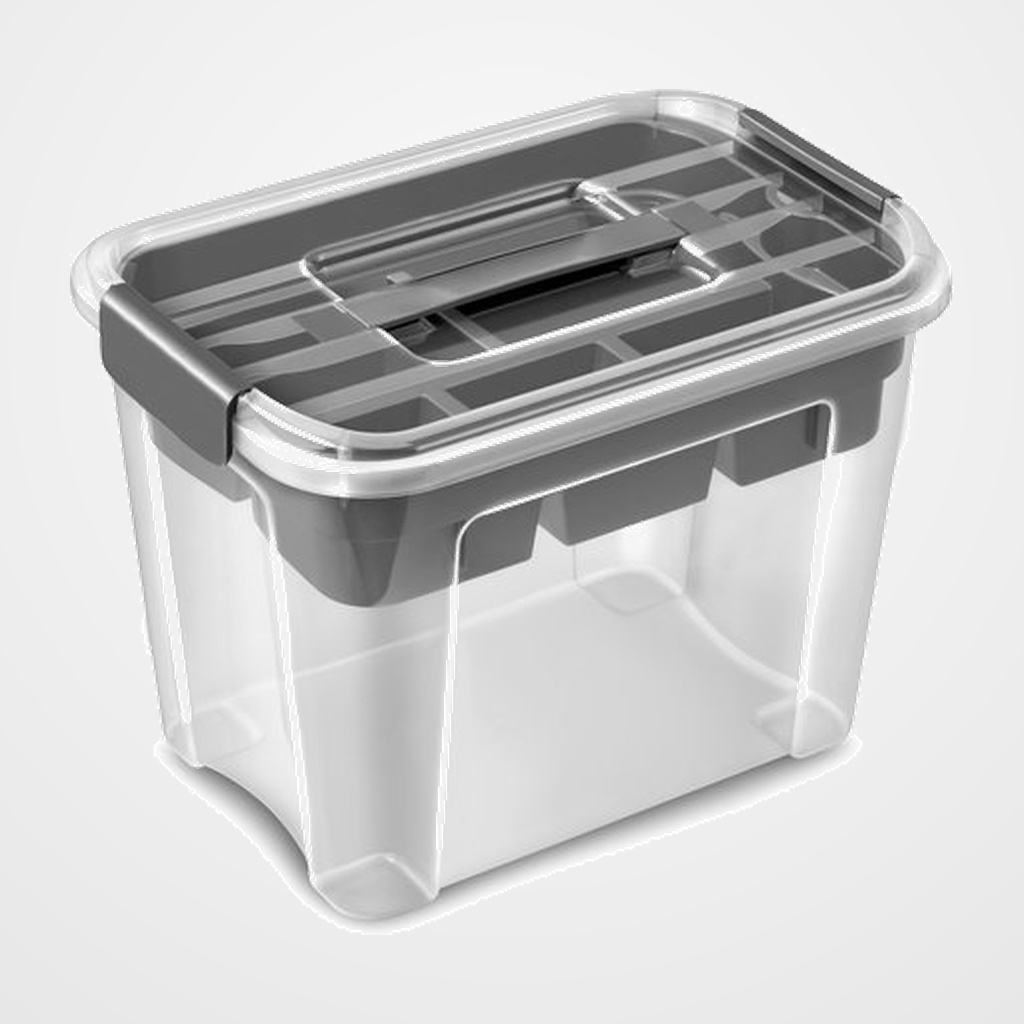 CAJA ALMACENAMIENTO CEP COMBI-BOX 18 LITROS  CON ORGANIZADOR INTERIOR GRIS