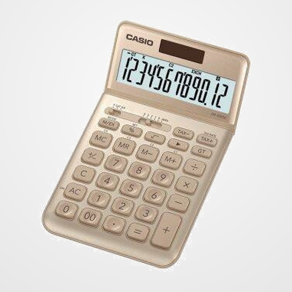 CALCULADORA SOBREMESA CASIO 12 DIGITOS JW-200SC ORO