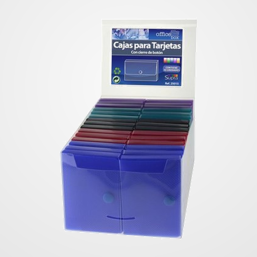 CAJA para TARJETAS OFFICE BOX SUPRA EXPOSITOR de 30