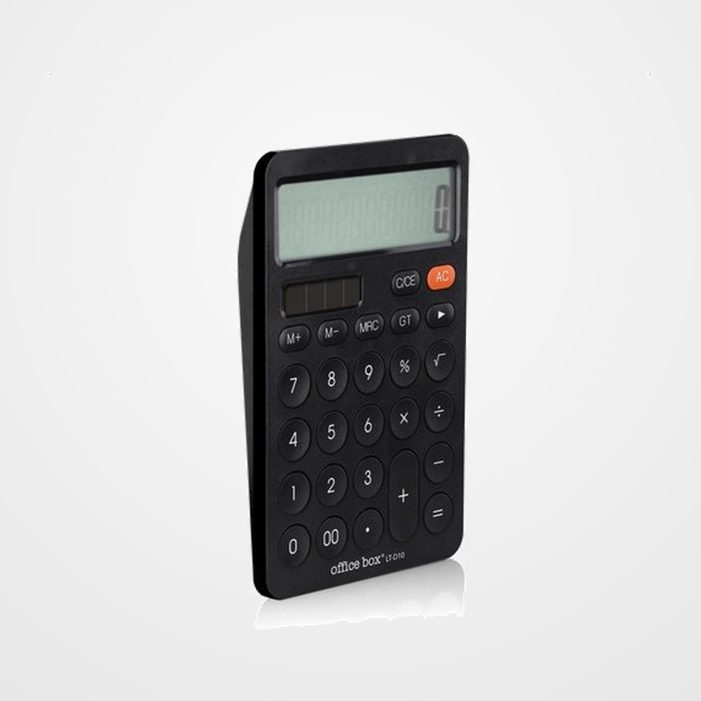 CALCULADORA SOBREMESA OFFICE BOX DUAL POWER 12 DIGITOS NEGRO