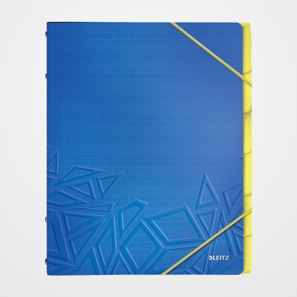CARPETA CLASIFICADORA LEITZ URBAN CHIC A4 PP 6 SEPARAD.con GOMA AZUL
