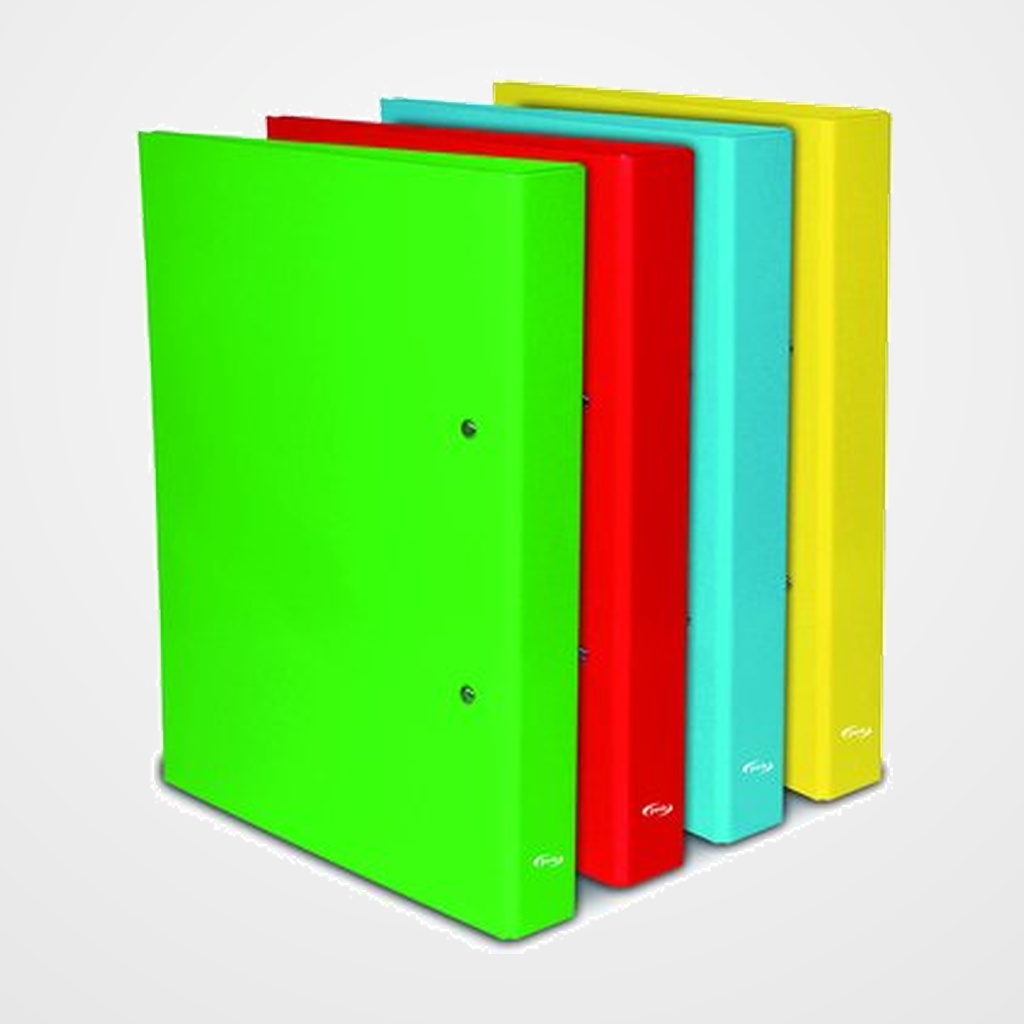 CARPETA de ANILLAS PARDO STUDIO STYLE CARTON EXTRA FORRADO Fº 4 an. 25mm VERDE