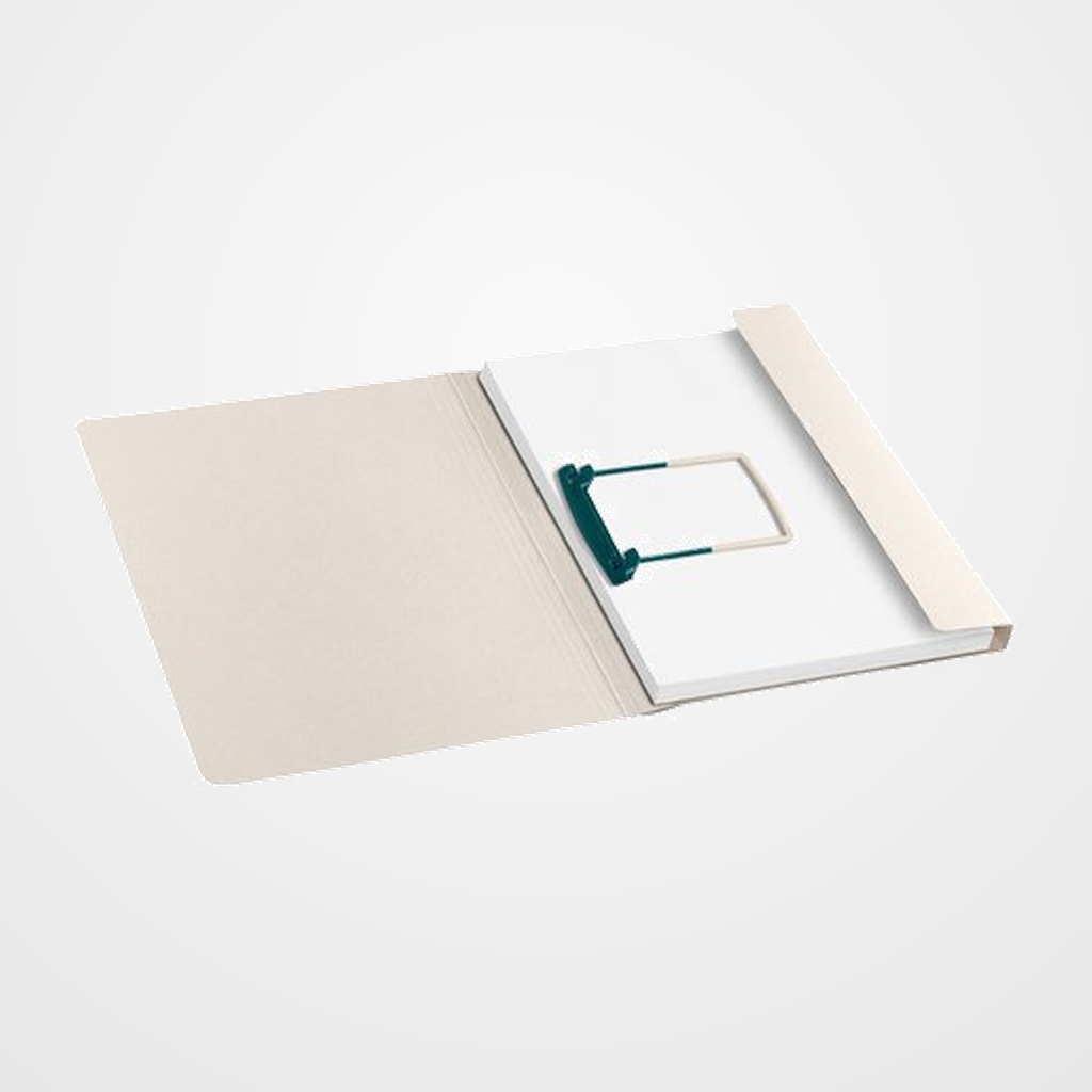 CARPETA de ENCUADERNAR JALEMA A4 con CLIPEX GRAN CAPACIDAD BEIGE PAQUETE DE 10
