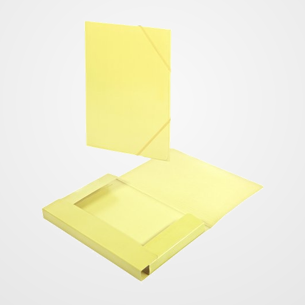 CARPETA de GOMAS y SOLAPAS CARCHIVO SOFT CARTON BRILLO Fº AMARILLO