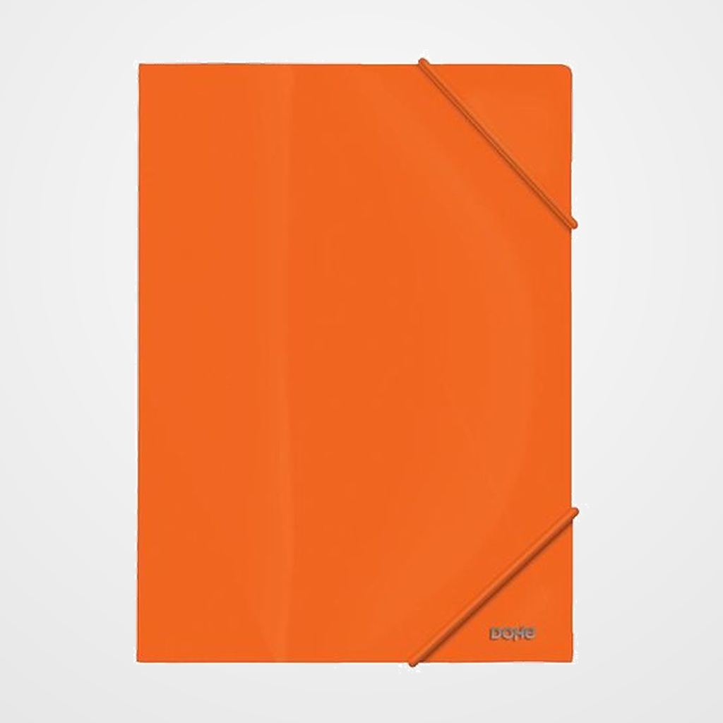 CARPETA de GOMAS y SOLAPAS DOHE A4 PP OPACO NARANJA