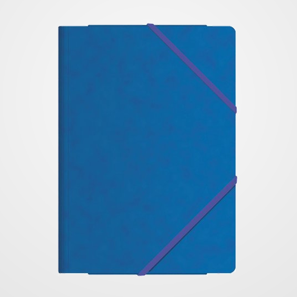 CARPETA de GOMAS y SOLAPAS DOHE Fº CARTON AZUL