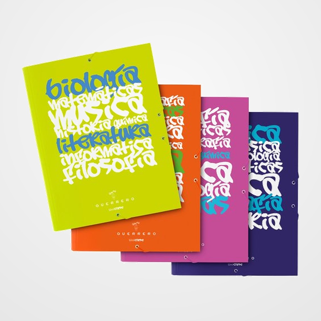 CARPETA de GOMAS y SOLAPAS GRAFOPLAS CARTON FORRADO UNICLASE Fº SURTIDO